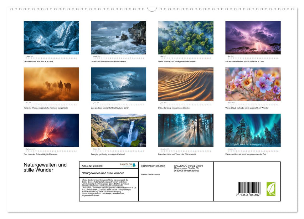 Naturgewalten und stille Wunder (CALVENDO Premium Wandkalender 2027)