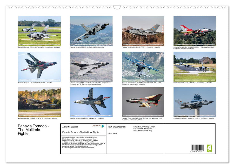 Panavia Tornado - The Multirole Fighter (CALVENDO Wandkalender 2027)