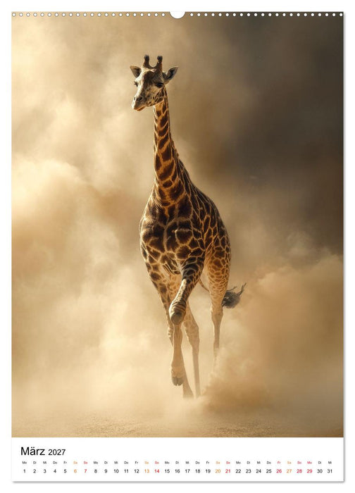 Giraffen - die Welt von oben betrachtet (CALVENDO Premium Wandkalender 2027)