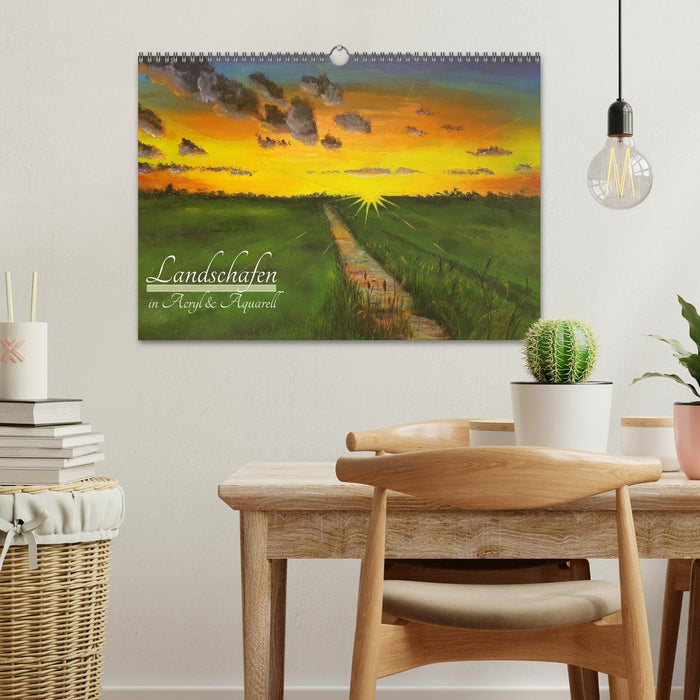 Landschaften in Acryl & Aquarell (CALVENDO Wandkalender 2027)