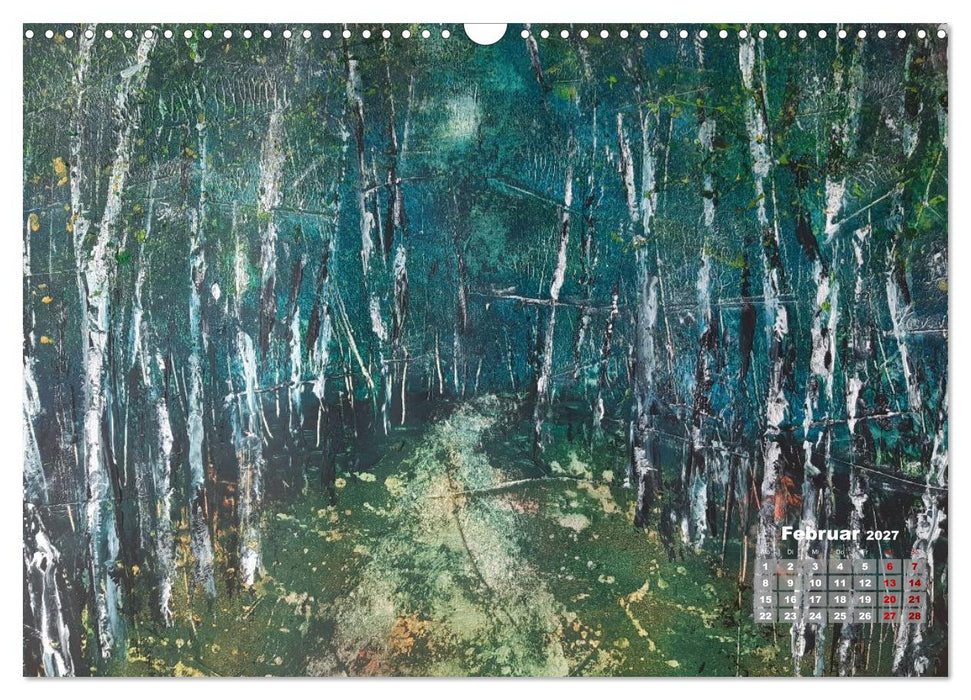 Landschaften in Acryl & Aquarell (CALVENDO Wandkalender 2027)