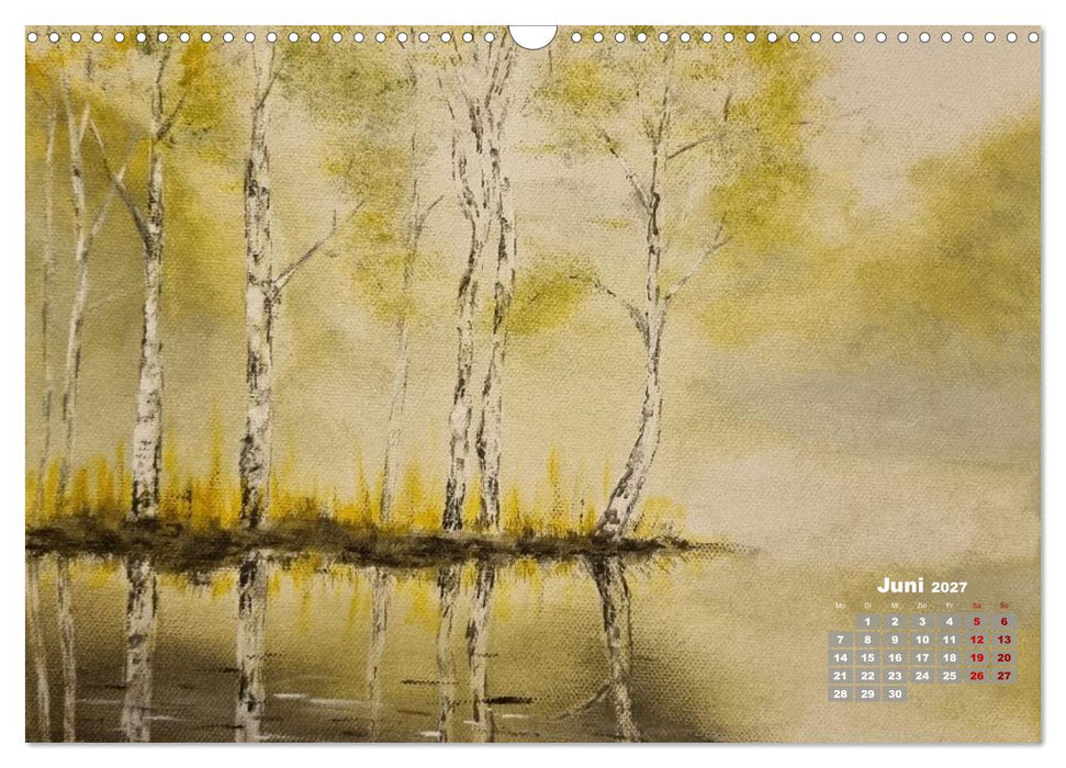 Landschaften in Acryl & Aquarell (CALVENDO Wandkalender 2027)