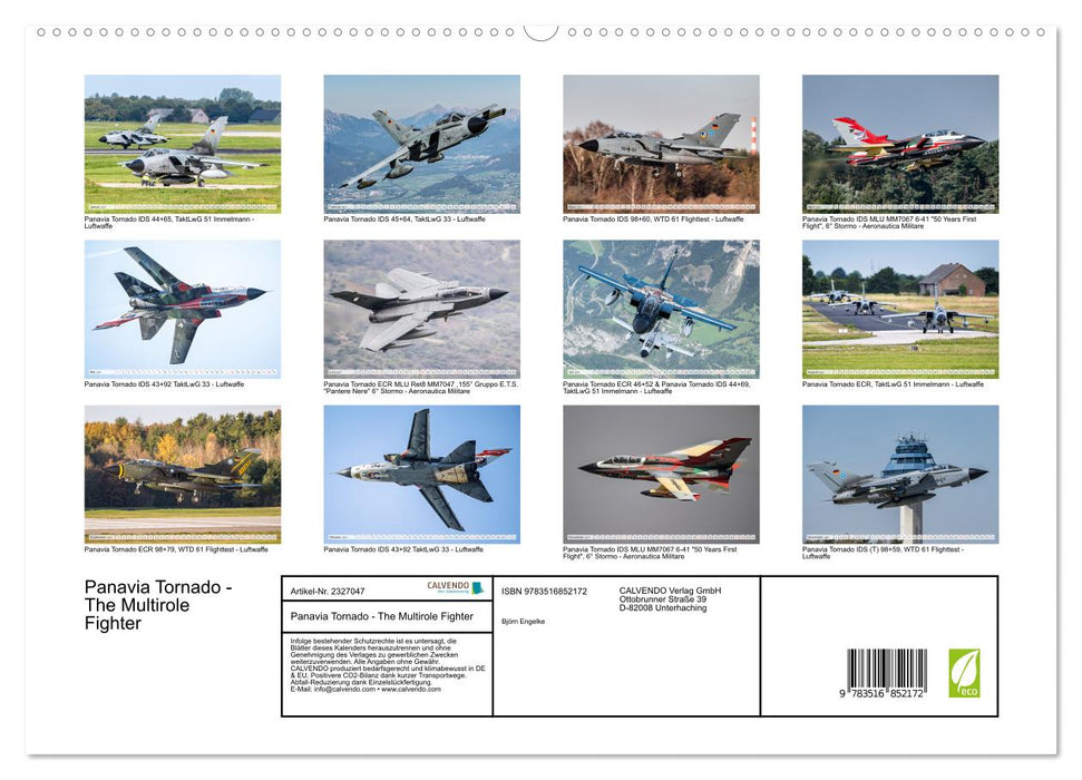 Panavia Tornado - The Multirole Fighter (CALVENDO Premium Wandkalender 2027)