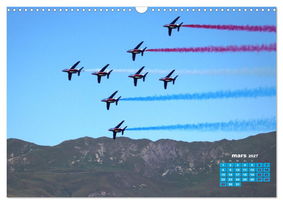 Les ailes françaises au-dessus des cimes (CALVENDO Calendrier mensuel 2027)