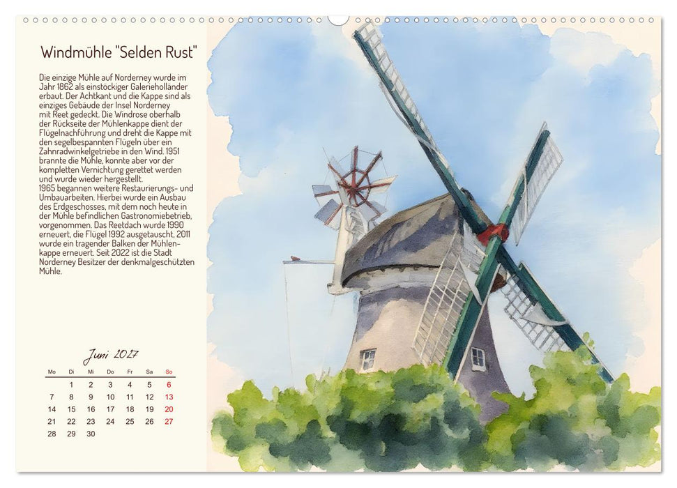 Deutschlands schönste Windmühlen (CALVENDO Wandkalender 2027)