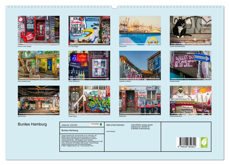 Buntes Hamburg (CALVENDO Premium Wandkalender 2027)