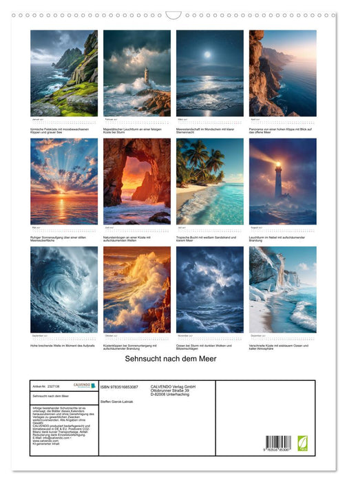 Sehnsucht nach dem Meer (CALVENDO Wandkalender 2027)