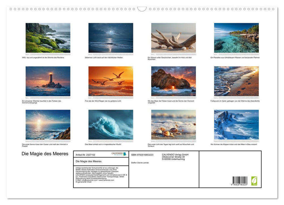 Die Magie des Meeres (CALVENDO Wandkalender 2027)
