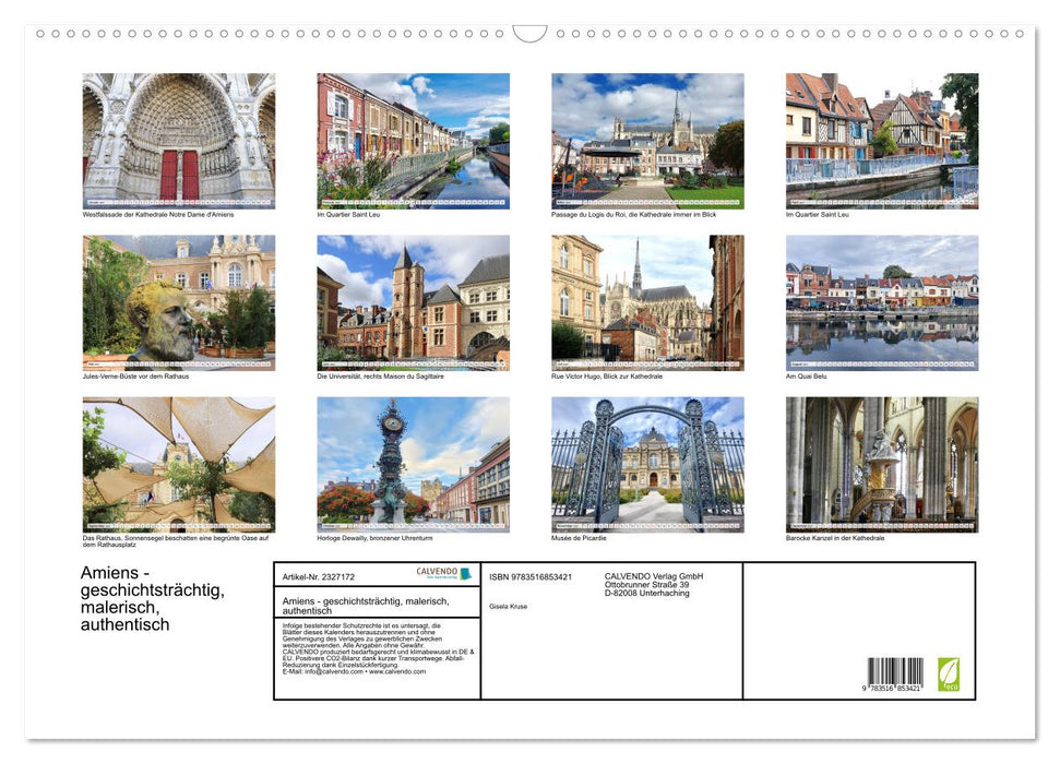 Amiens - geschichtsträchtig, malerisch, authentisch (CALVENDO Wandkalender 2027)