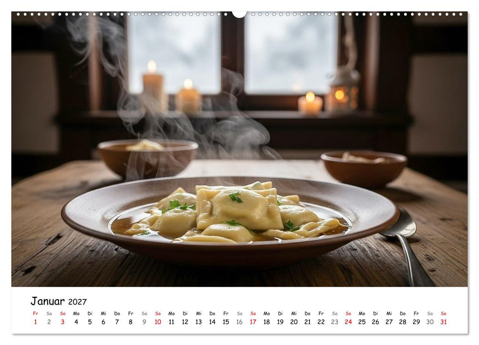 Schwäbischer Maultaschen-Kalender (CALVENDO Premium Wandkalender 2027)