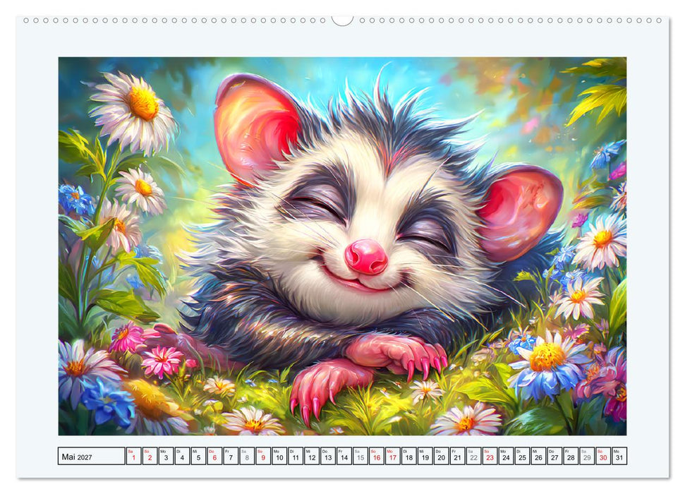Oh, Possums! Cartoon-Abenteuer mit lustigen Beutelratten (CALVENDO Wandkalender 2027)