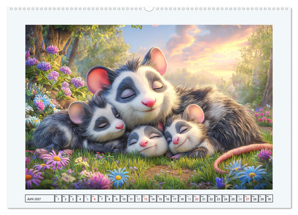 Oh, Possums! Cartoon-Abenteuer mit lustigen Beutelratten (CALVENDO Wandkalender 2027)