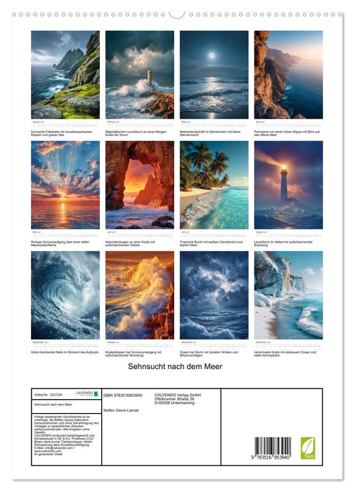 Sehnsucht nach dem Meer (CALVENDO Premium Wandkalender 2027)