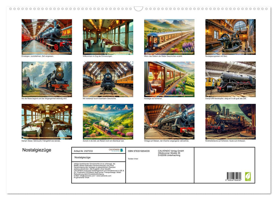 Nostalgiezüge (CALVENDO Wandkalender 2027)