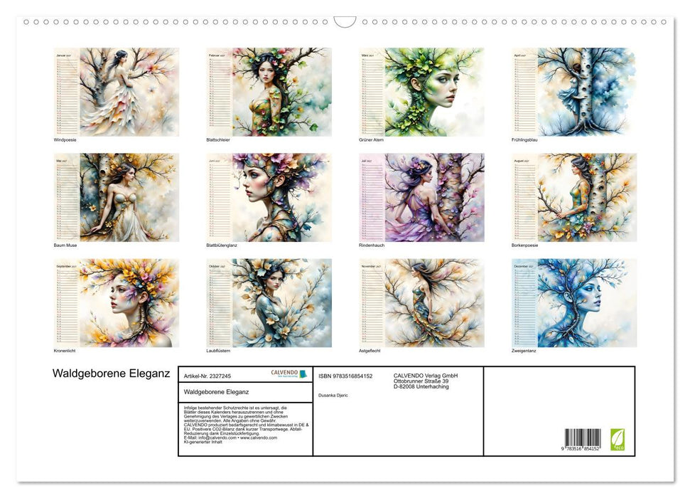 Waldgeborene Eleganz (CALVENDO Wandkalender 2027)