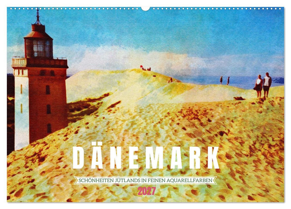 Dänemark - Schönheiten Jütlands in feinen Aquarellfarben (CALVENDO Wandkalender 2027)