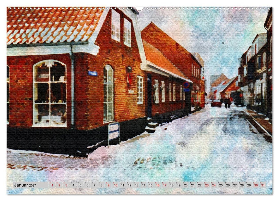 Dänemark - Schönheiten Jütlands in feinen Aquarellfarben (CALVENDO Wandkalender 2027)
