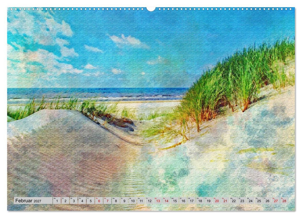 Dänemark - Schönheiten Jütlands in feinen Aquarellfarben (CALVENDO Wandkalender 2027)