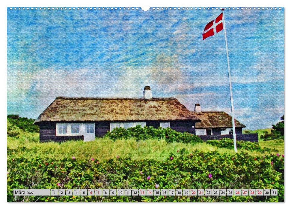 Dänemark - Schönheiten Jütlands in feinen Aquarellfarben (CALVENDO Wandkalender 2027)