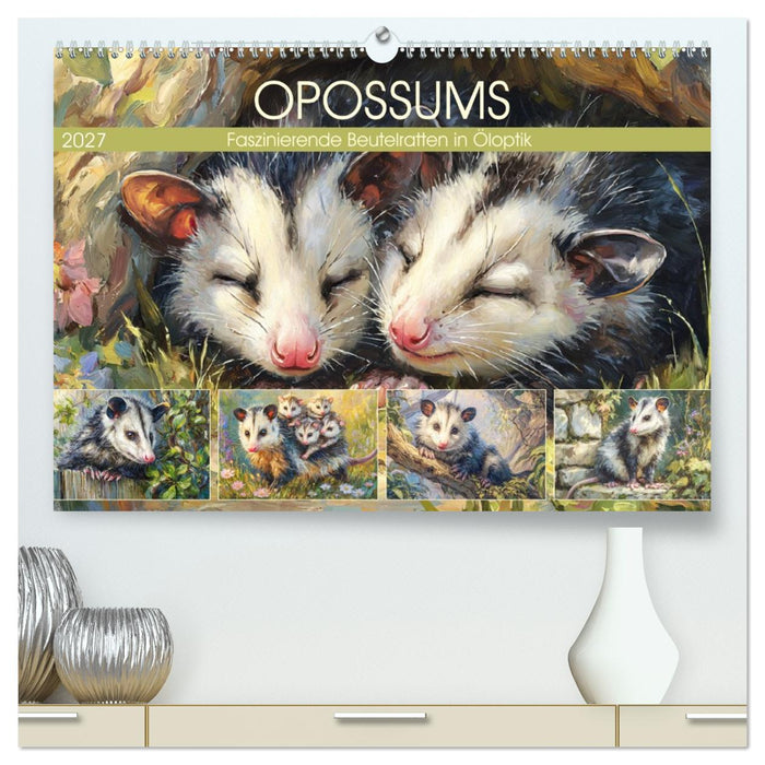 Opossums. Faszinierende Beutelratten in Öloptik (CALVENDO Premium Wandkalender 2027)