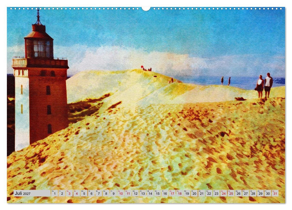 Dänemark - Schönheiten Jütlands in feinen Aquarellfarben (CALVENDO Premium Wandkalender 2027)