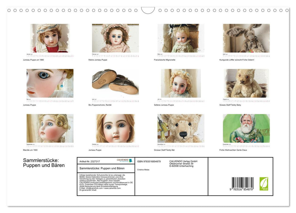 Sammlerstücke: Puppen und Bären (CALVENDO Wandkalender 2027)