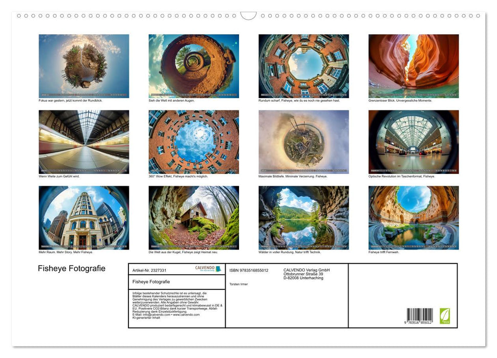 Fisheye Fotografie (CALVENDO Wandkalender 2027)