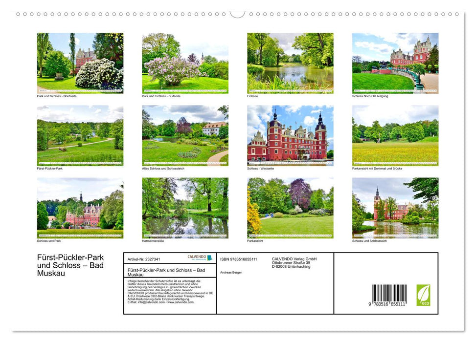 Fürst-Pückler-Park und Schloss – Bad Muskau (CALVENDO Premium Wandkalender 2027)