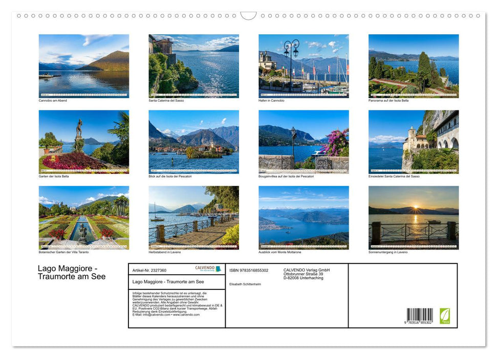 Lago Maggiore - Traumorte am See (CALVENDO Wandkalender 2027)