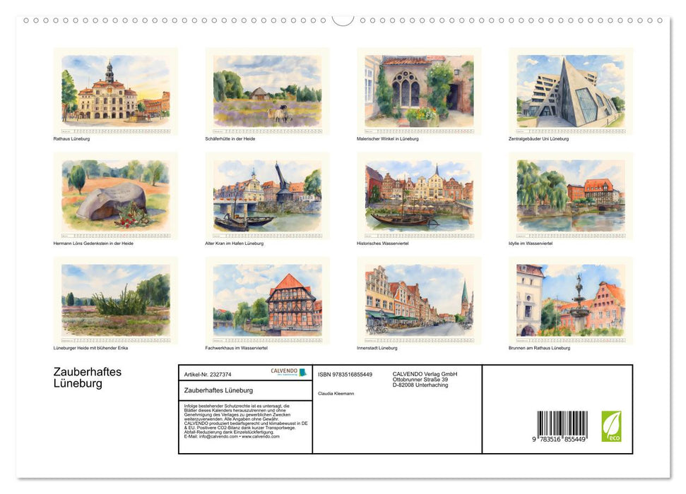 Zauberhaftes Lüneburg (CALVENDO Premium Wandkalender 2027)