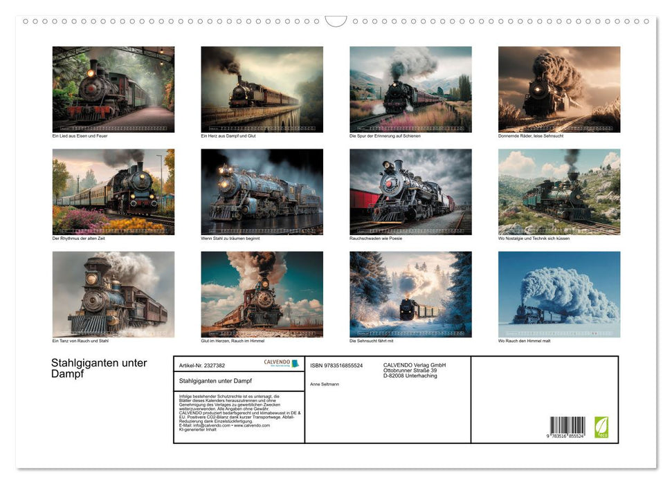 Stahlgiganten unter Dampf (CALVENDO Wandkalender 2027)