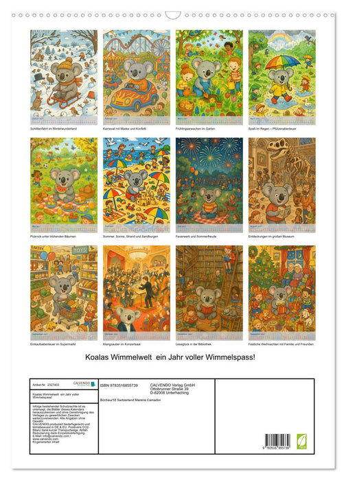Koalas Wimmelwelt ein Jahr voller Wimmelspass! (CALVENDO Wandkalender 2027)