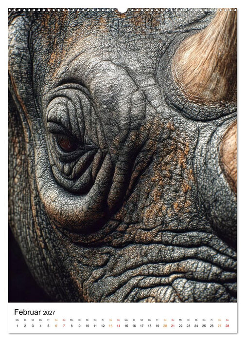 Nashorn - Stark. Stur. Schnell. (CALVENDO Wandkalender 2027)