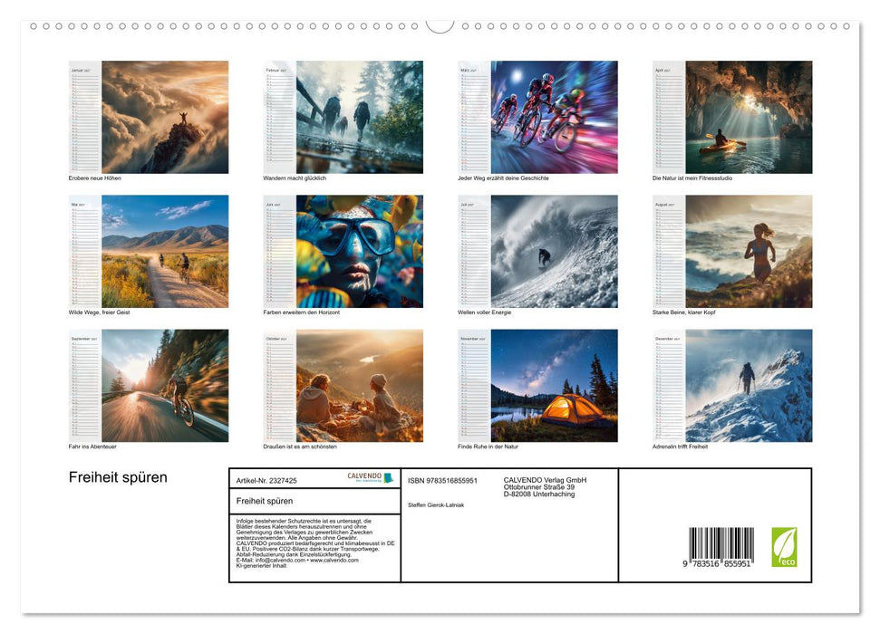 Freiheit spüren (CALVENDO Premium Wandkalender 2027)