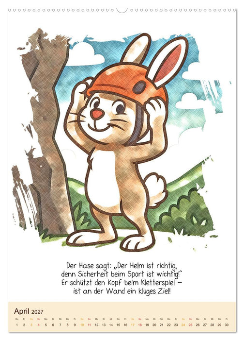 Tierisch hoch hinaus: Von A bis Z durchs Kletterabenteuer! - Der Kalender zum Kinderbuch (CALVENDO Premium Wandkalender 2027)