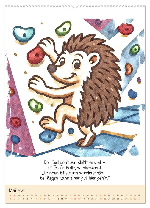 Tierisch hoch hinaus: Von A bis Z durchs Kletterabenteuer! - Der Kalender zum Kinderbuch (CALVENDO Premium Wandkalender 2027)