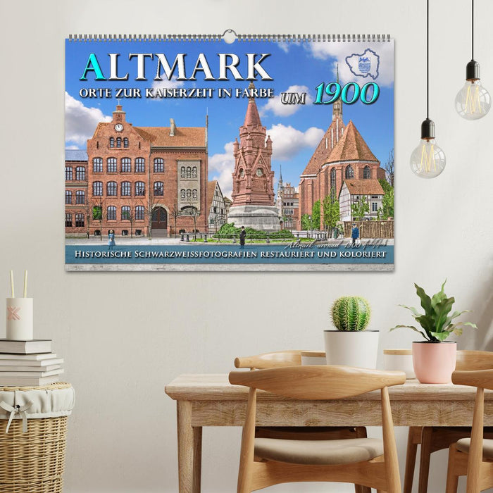 Altmark um 1900 - Orte zur Kaiserzeit in Farbe – kolorierte Fotografien (CALVENDO Wandkalender 2027)