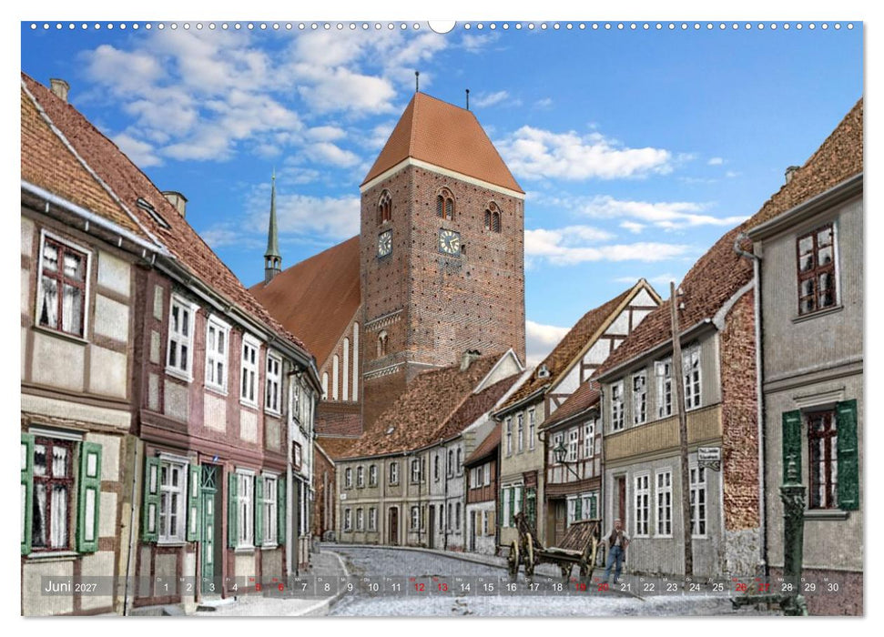 Altmark um 1900 - Orte zur Kaiserzeit in Farbe – kolorierte Fotografien (CALVENDO Wandkalender 2027)
