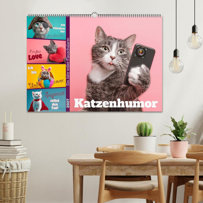 Katzenhumor - Ein Jahr voller Flauschalarm (CALVENDO Wandkalender 2027)