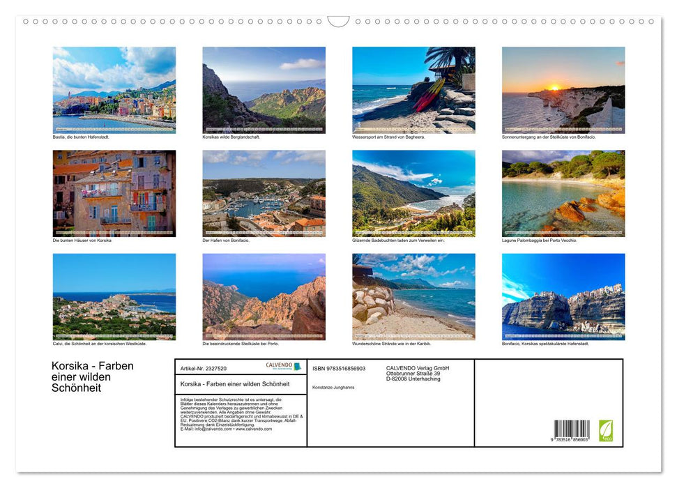 Korsika - Farben einer wilden Schönheit (CALVENDO Wandkalender 2027)