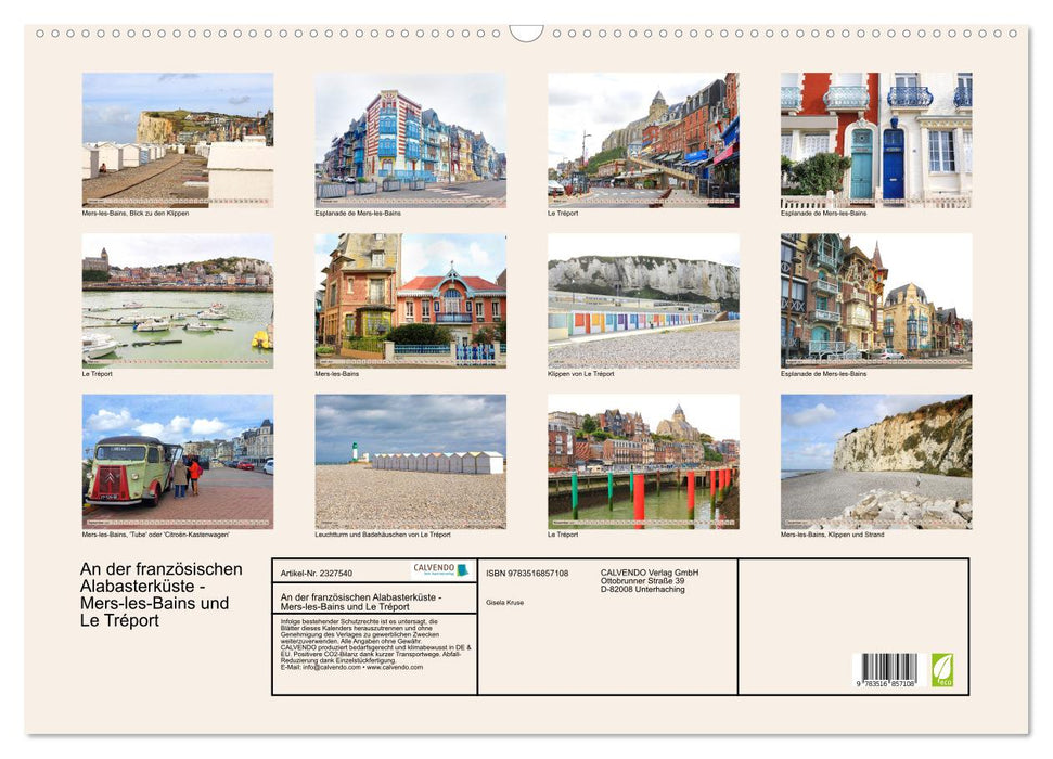 An der französischen Alabasterküste - Mers-les-Bains und Le Tréport (CALVENDO Wandkalender 2027)