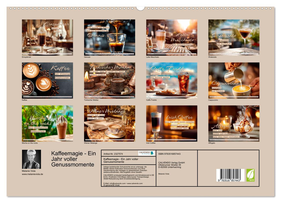 Kaffeemagie - Ein Jahr voller Genussmomente (CALVENDO Premium Wandkalender 2027)