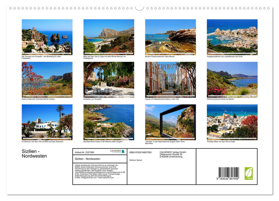 Sizilien - Nordwesten (CALVENDO Premium Wandkalender 2027)