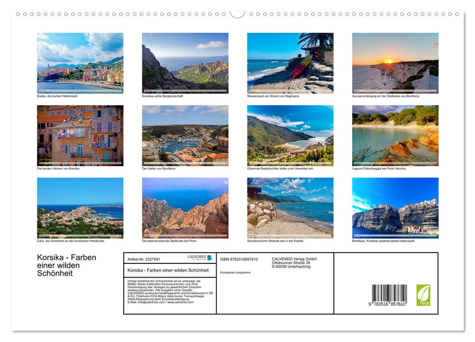 Korsika - Farben einer wilden Schönheit (CALVENDO Premium Wandkalender 2027)