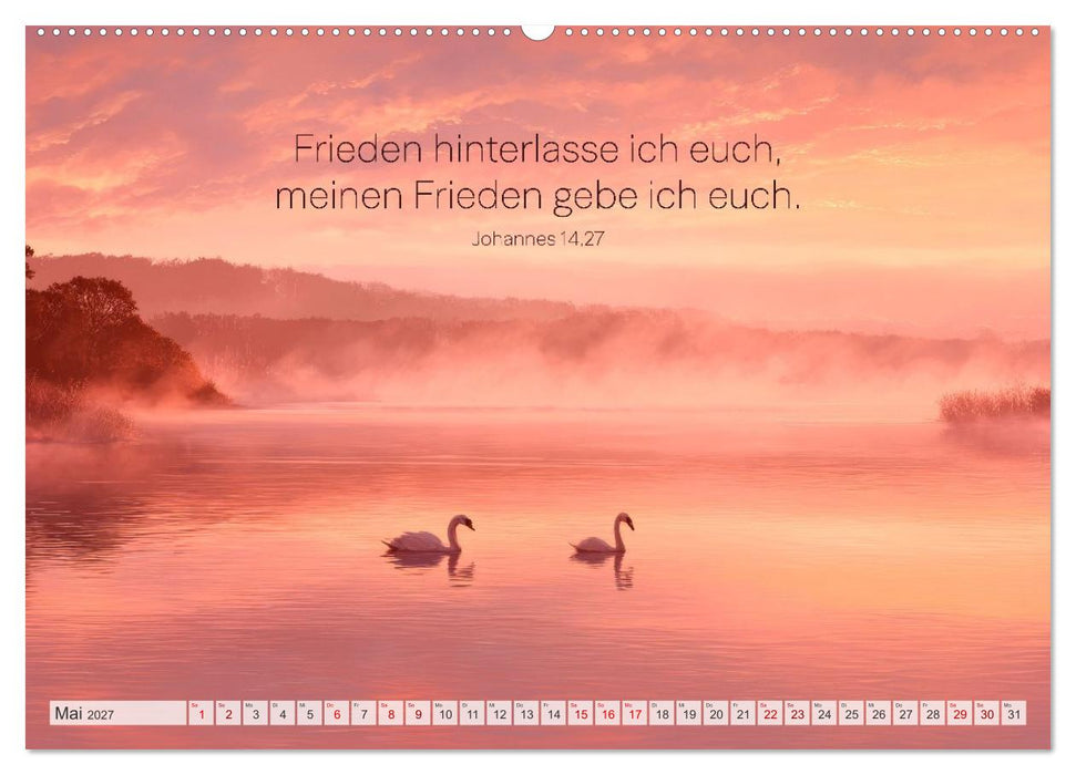Psalmen und Bibelverse - Himmlische Botschaften (CALVENDO Premium Wandkalender 2027)