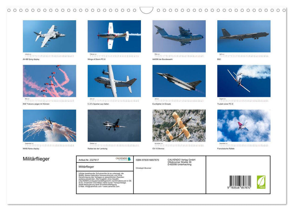 Militärflieger (CALVENDO Wandkalender 2027)