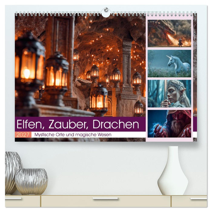 Elfen, Zauber, Drachen (CALVENDO Premium Wandkalender 2027)