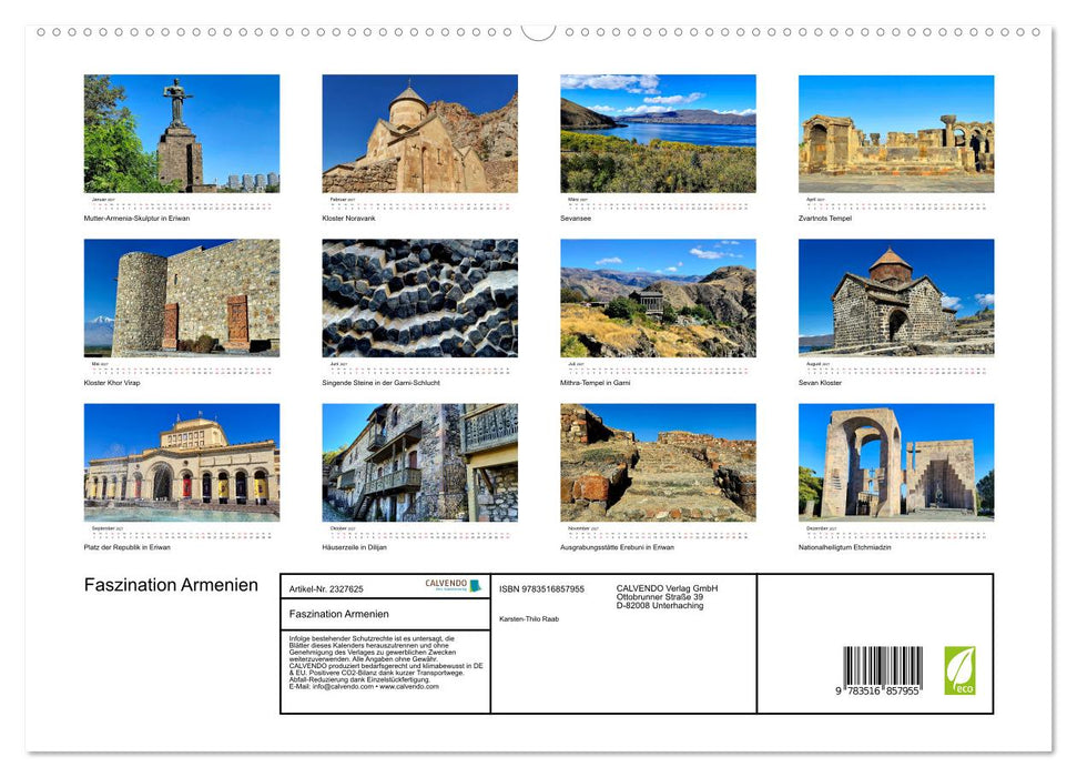Faszination Armenien (CALVENDO Premium Wandkalender 2027)