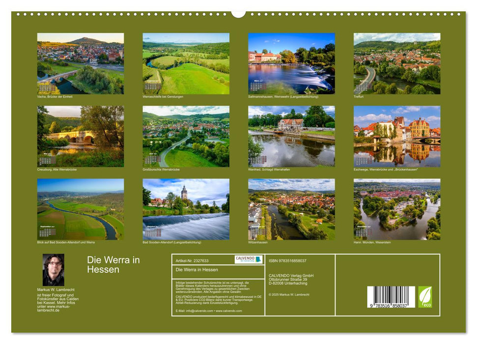 Die Werra in Hessen (CALVENDO Premium Wandkalender 2027)