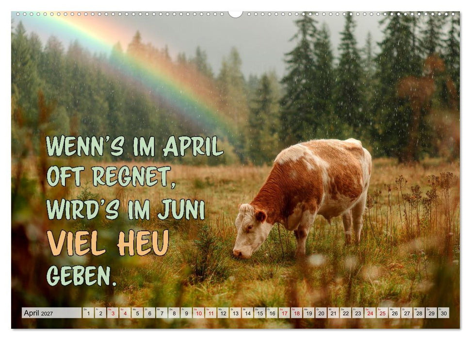 Bauernweisheiten - Stimmen der Natur (CALVENDO Wandkalender 2027)